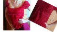 Červený romantický top .. Red romantic top 
